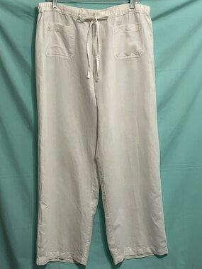 Liz Claiborne White Drawstring Jogger Pants